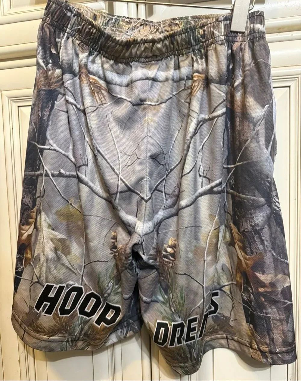 Hoop Dreams Live Men's Camo Jersey Basketball Shorts Taupe Brown Large